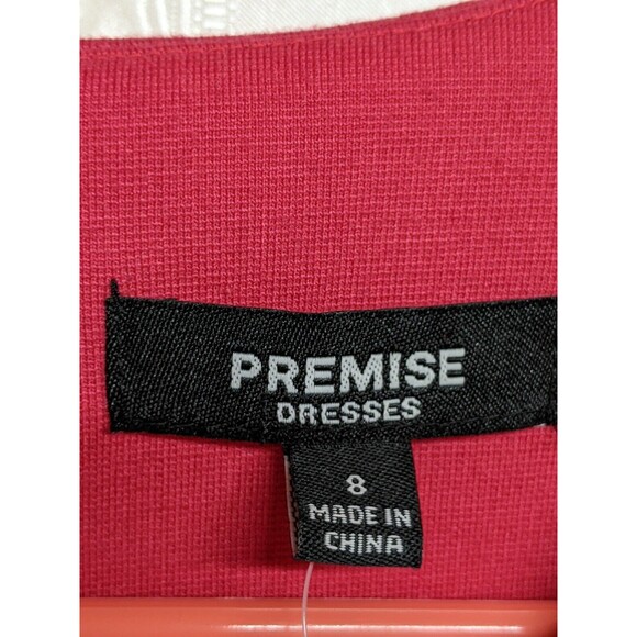 Premise Dresses Ponte Women 8 Off Shoulder Look Sheath Career Dress Pink **NEW** - Picture 4 of 6